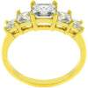 WildKlass 5-Stone Anniversary Ring in Goldtone-WildKlass Jewelry