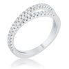 WildKlass 0.4ct CZ Rhodium Plated Intertwined Simple Ring-WildKlass Jewelry