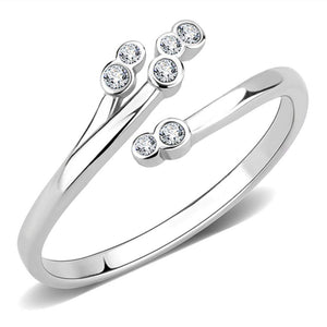 WildKlass Stainless Steel Ring No Plating Women AAA Grade CZ Clear-WildKlass Jewelry