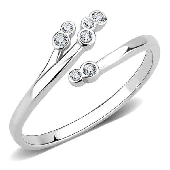 WildKlass Stainless Steel Ring No Plating Women AAA Grade CZ Clear-WildKlass Jewelry