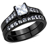 WildKlass Stainless Steel Ring IP Women AAA Grade CZ Clear-WildKlass Jewelry
