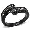 WildKlass Stainless Steel Ring IP Women Top Grade Crystal Clear-WildKlass Jewelry