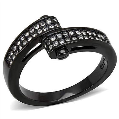 WildKlass Stainless Steel Ring IP Women Top Grade Crystal Clear-WildKlass Jewelry