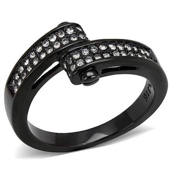 WildKlass Stainless Steel Ring IP Women Top Grade Crystal Clear-WildKlass Jewelry