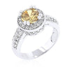 WildKlass Champagne Halo Engagement Ring-WildKlass Jewelry