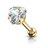 Heart CZ Pronged WildKlass Tragus/Cartilage Piercing Stud 316L Surgical Steel-WildKlass Jewelry