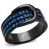 WildKlass Stainless Steel Ring IP Women Top Grade Crystal Multi Color-WildKlass Jewelry