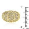 WildKlass Goldeneye Clear Cubic Zirconia Cocktail Ring-WildKlass Jewelry
