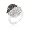 WildKlass Black and White Cubic Zirconia Baby Chick Ring-WildKlass Jewelry