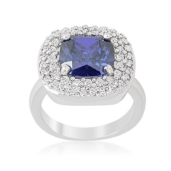 WildKlass Micropave Lavender Purple Bridal Cocktail Ring-WildKlass Jewelry