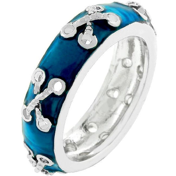 WildKlass Laced Enamel Eternity Band-WildKlass Jewelry