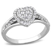 WildKlass Stainless Steel Ring High Polished Women Top Grade Crystal Clear-WildKlass Jewelry