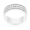 WildKlass Triple Row Crystal Eternity Band-WildKlass Jewelry