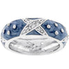 WildKlass Marbled Blue Enamel Ring-WildKlass Jewelry