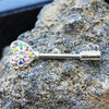316L Stainless Steel Rainbow Key WildKlass Nipple Bar-WildKlass Jewelry