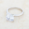 WildKlass 4.4ct CZ Rhodium Plated Classic Solitaire Ring-WildKlass Jewelry