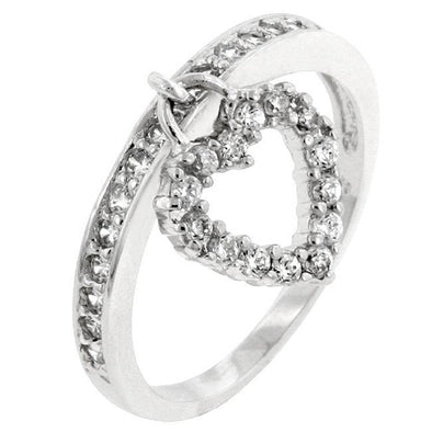 WildKlass Simple Heart Charm Ring-WildKlass Jewelry