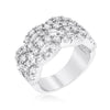 WildKlass Braided CZ Cocktail Ring-WildKlass Jewelry