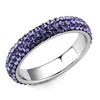 WildKlass Stainless Steel Ring High Polished Women Top Grade Crystal Tanzanite-WildKlass Jewelry