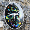316L Stainless Steel Glitter Epoxy Longhorn Pendant Dangle WildKlass Navel Ring-WildKlass Jewelry