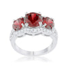 WildKlass Garnet Classic Trio Ring-WildKlass Jewelry