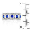 WildKlass Blue and Clear Encrusted Rhodium Plated Ring-WildKlass Jewelry