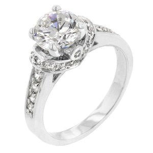 WildKlass Rhodium Plated Regal Ring-WildKlass Jewelry