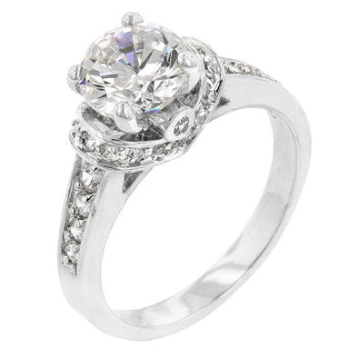 WildKlass Rhodium Plated Regal Ring-WildKlass Jewelry