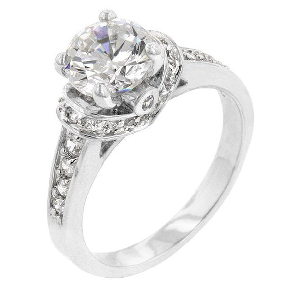WildKlass Rhodium Plated Regal Ring-WildKlass Jewelry