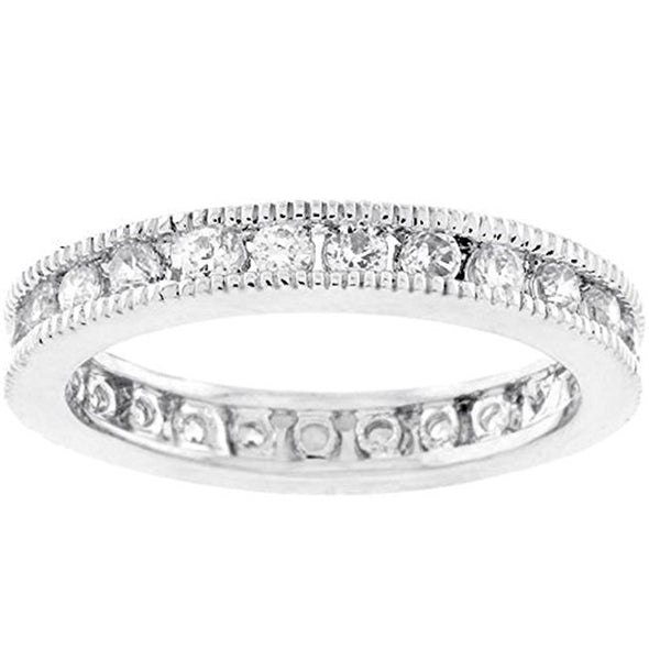 WildKlass Classic Milgrain Eternity Band-WildKlass Jewelry
