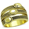 WildKlass Stainless Steel Ring IP Gold Women Epoxy Jet-WildKlass Jewelry