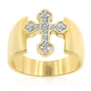 WildKlass Two-tone Finish Cross Ring-WildKlass Jewelry