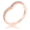 WildKlass .22Ct Rose Gold ToneChevron Ring with CZ-WildKlass Jewelry