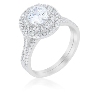 WildKlass Pave Round Wedding Ring Set-WildKlass Jewelry