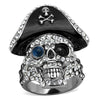 WildKlass Stainless Steel Ring Two-Tone IP Black Women Synthetic Montana-WildKlass Jewelry