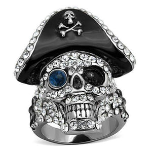 WildKlass Stainless Steel Ring Two-Tone IP Black Women Synthetic Montana-WildKlass Jewelry