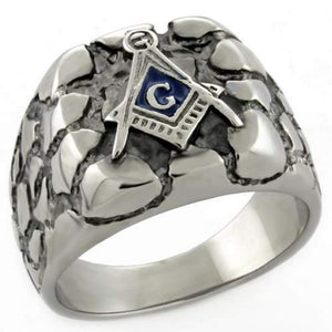 WildKlass Stainless Steel Mason Ring High Polished Men-WildKlass Jewelry
