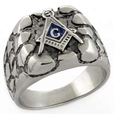 WildKlass Stainless Steel Mason Ring High Polished Men-WildKlass Jewelry