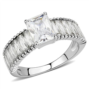 WildKlass Stainless Steel Ring No Plating Women AAA Grade CZ Clear-WildKlass Jewelry