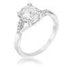 WildKlass 1.3Ct Rhodium Plated Simple Engagement Ring-WildKlass Jewelry