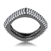 WildKlass 1.29ct CZ Hematite Contemporary Square Band Ring-WildKlass Jewelry