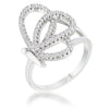 WildKlass 0.4ct CZ Rhodium Plated Pave Butterfly Ring-WildKlass Jewelry
