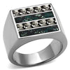WildKlass Stainless Steel Ring High Polished Men Leather Assorted-WildKlass Jewelry