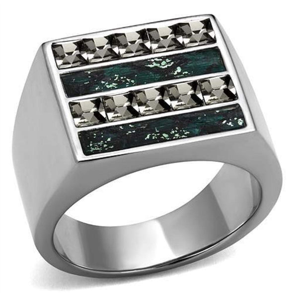 WildKlass Stainless Steel Ring High Polished Men Leather Assorted-WildKlass Jewelry