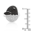 WildKlass Black and White Cubic Zirconia Baby Chick Ring-WildKlass Jewelry