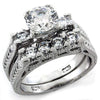 WildKlass Stainless Steel Ring Rhodium Women AAA Grade CZ Clear-WildKlass Jewelry