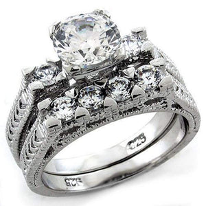 WildKlass Stainless Steel Ring Rhodium Women AAA Grade CZ Clear-WildKlass Jewelry