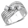 WildKlass Stainless Steel Ring High Polished Women AAA Grade CZ Clear-WildKlass Jewelry