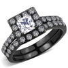 WildKlass Stainless Steel Ring IP Women AAA Grade CZ Clear-WildKlass Jewelry