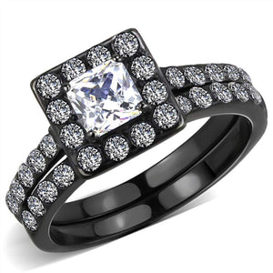 WildKlass Stainless Steel Ring IP Women AAA Grade CZ Clear-WildKlass Jewelry
